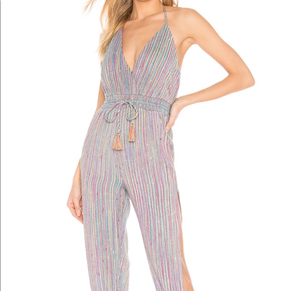 NWT Majorelle Lisbon Jumpsuit in Rainbow Stripe - Picture 4 of 8